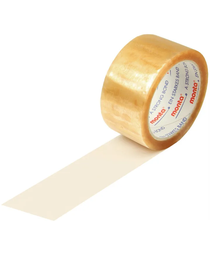 Cinta adhesiva de PP monta 331, 50 mm de ancho x 66 metros lineales, espesor 48 µ, transparente